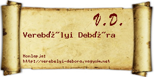 Verebélyi Debóra névjegykártya